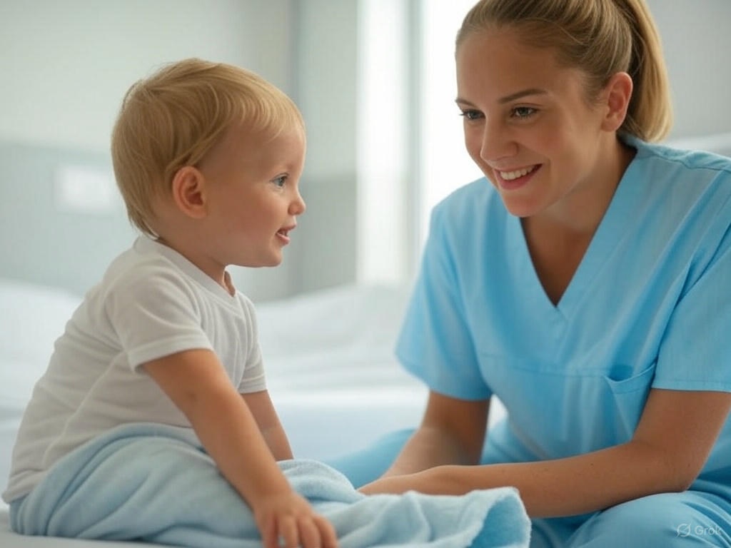 Infirmière prenant soin d'un bébé